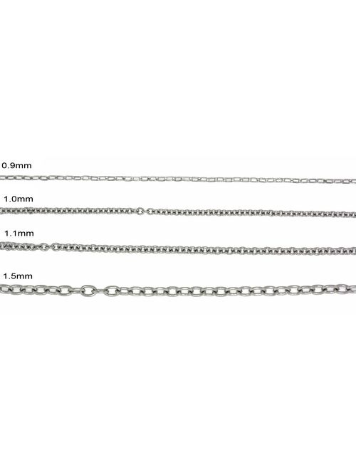 SilverCloseOut Stainless Steel 1.0MM Cable Chain - (16" - 30" Available)