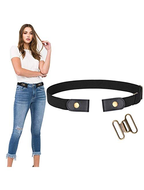 No Buckle Invisible Elastic Stretch Belt for Mens/Womens Jeans