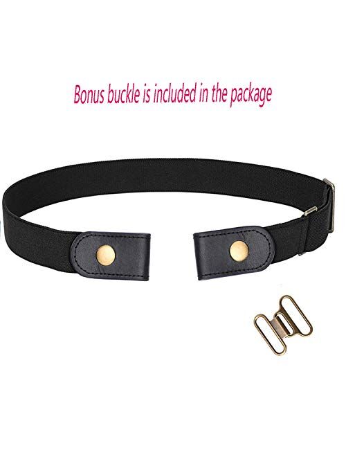 No Buckle Stretch Belt for Women and Men Elastic Waist Buckle Free Belt up to 72 Inches for Jeans Pants