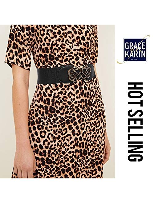 Grace Karin Women Stretchy Vintage Dress Belt Elastic Waist Cinch Belt CL413