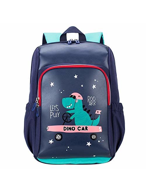 Toddler Backpack Lightweight washable Waterproof Large Bus Shaped Snack Nursery School Bag for Kids Boys Girls