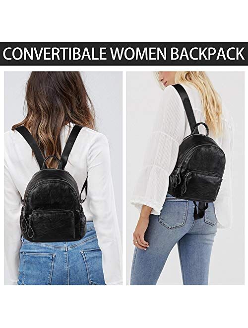 Mini Backpack Purse,Vaschy Faux Leather Small Backpack for Women