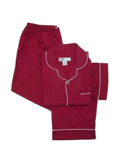 Ten West Apparel Short Sleeve Long Leg Solid Pajama Set (Men's)