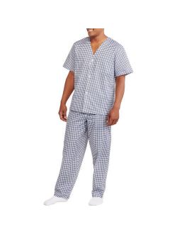 Men's Short Sleeve, Long Leg Print Pajama Set