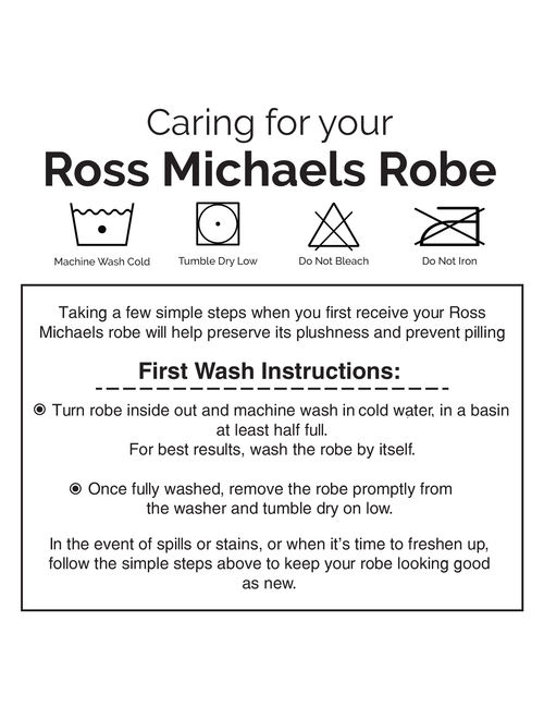Ross Michaels Mens Black Plush Shawl Collar Luxury Kimono Bath Robe (XXL)