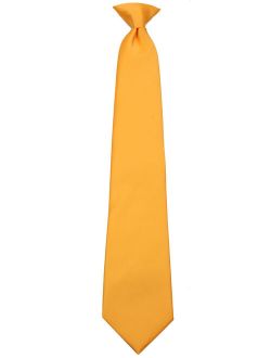 Mens Solid Color Clip On Easy to Remove Clip Necktie Ties