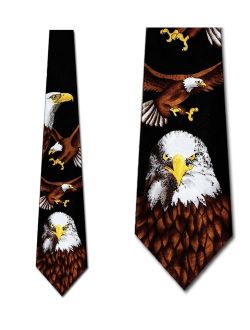 Eagle in Flight (Black) Necktie Mens Tie