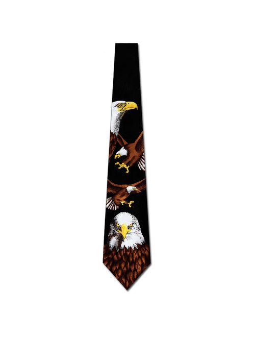Eagle in Flight (Black) Necktie Mens Tie