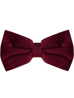 Bow Tie for Men Ties Mens Pre Tied Formal Tuxedo Bowtie for Adults & Children, Burgundy