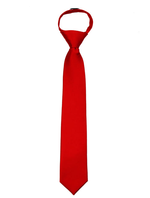 Men's Solid Color XL Extra Long Zipper Big and Tall Necktie Ties - Many Colors Available