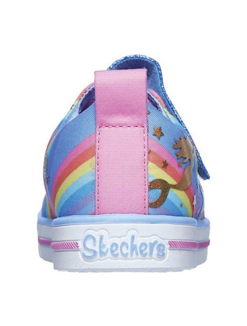 Girls' Skechers Twinkle Toes Sparkle Lite Magical Rainbows Sneaker