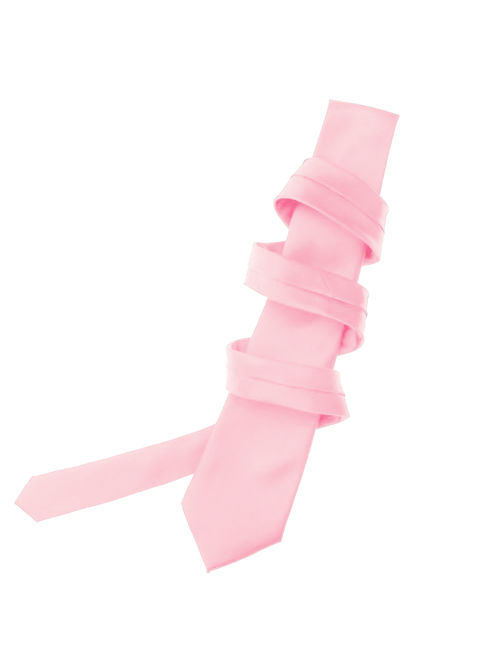 Mens Solid Light Pink Ties Necktie