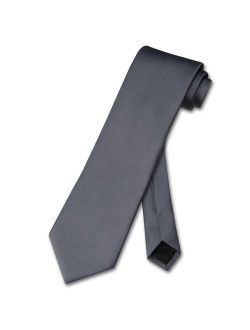 NeckTie Solid CHARCOAL GREY Color Men's Dark Gray Neck Tie