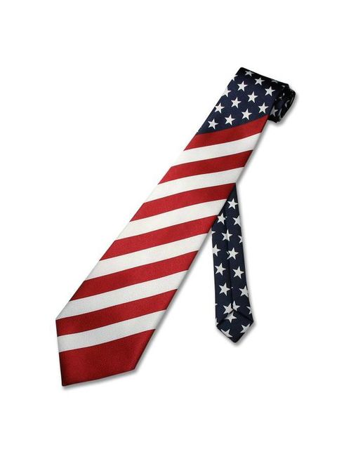 American Flag Men's Neck Tie USA Patriotic Necktie
