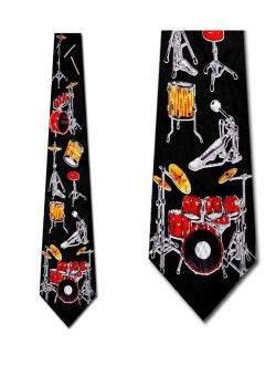 Drum Kit Breakdown Necktie Mens Tie by Tieguys