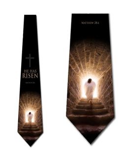 Religious Ties Mens Jesus Easter Necktie by Three Rooker