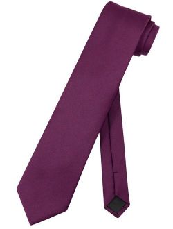 NeckTie Solid EXTRA LONG EGGPLANT PURPLE Color Men's XL Neck Tie