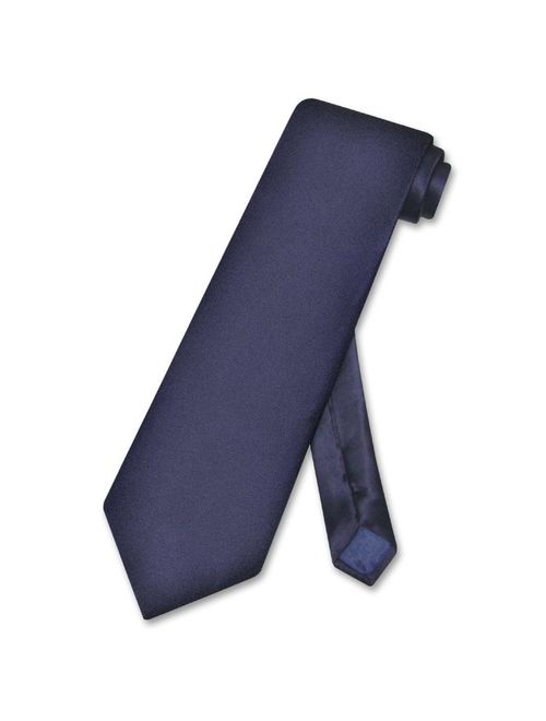 Biagio 100% SILK NeckTie Solid NAVY BLUE Color Men's Neck Tie