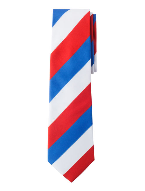 Jacob Alexander France Country Flag Colors Men's Necktie - Diagonal Blue White Red French Colors Design