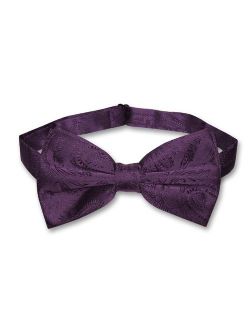 BOWTIE Dark Purple Paisley Color Men's Bow Tie for Tuxedo or Suit