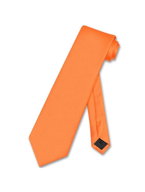 Vesuvio Napoli NeckTie Solid ORANGE Color Men's Neck Tie