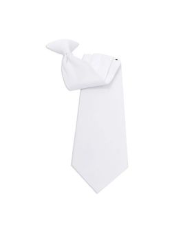Men's Solid Color 19" Clip On Neck Tie