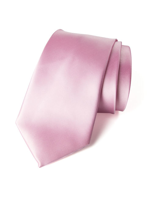 Spring Notion Men's Solid Color Satin Microfiber Tie
