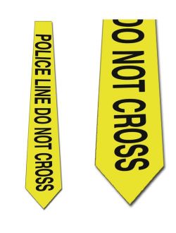 Police Line Do Not Cross Necktie Mens Tie