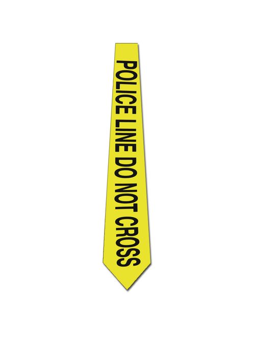 Police Line Do Not Cross Necktie Mens Tie