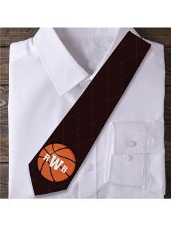 Personalized Monogram Basketball Tie for Men