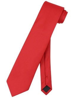 NeckTie Solid EXTRA LONG RED Color Men's XL Neck Tie