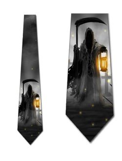 Halloween Ties Grim Reaper Mens Neckties by Three Rooker