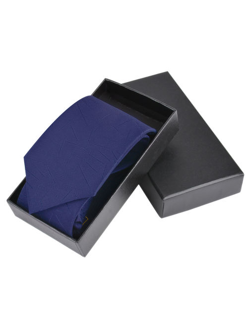Zipper Necktie with Box, Men's Necktie Fashion Pretied Easy Necktie Zipper Tie Classic Tie Business Tie Gift for Men