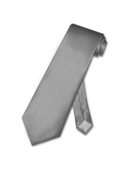 Biagio 100% SILK NeckTie Solid CHARCOAL GREY Color Men's Gray Neck Tie