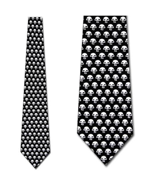 Skulls Pattern Necktie Mens Tie by Tieguys