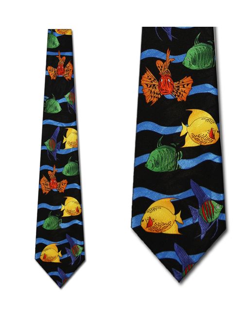 Fish Stripe Necktie Mens Tie