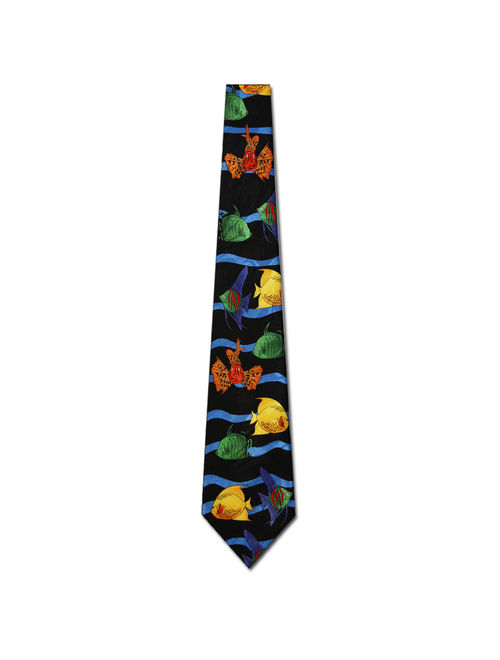 Fish Stripe Necktie Mens Tie