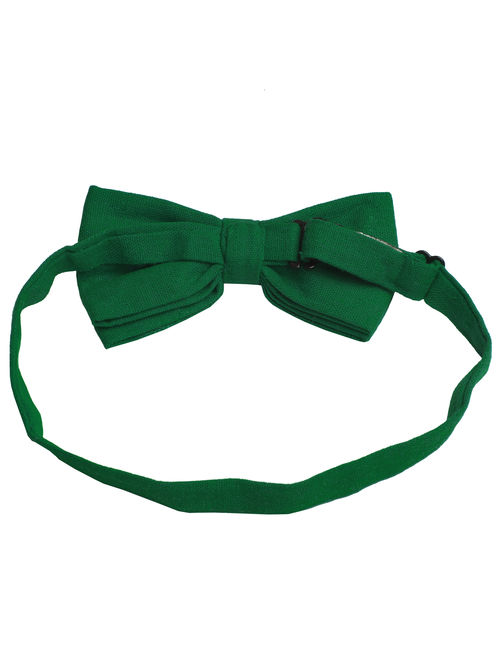 Bow Tie for Men Ties Mens Pre Tied Formal Tuxedo Bowtie for Adults & Children, Green