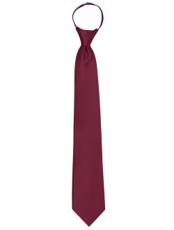 Men's Pretied Ready Made Solid Color Zipper Tie