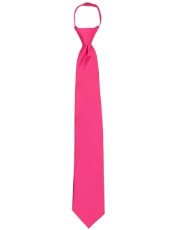 Men's Pretied Ready Made Solid Color Zipper Tie