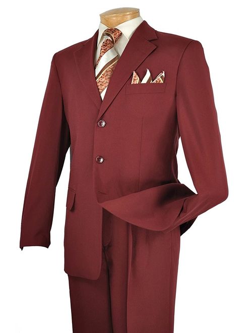 Men's 3 Button Single Breasted Dress Suits, 14 Colors