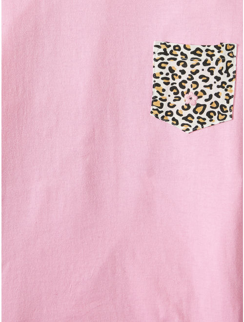 Limited Too Cheetah Print, Tie-Front & Solid Long Sleeve T-Shirts, 3-Pack (Little Girls & Big Girls)
