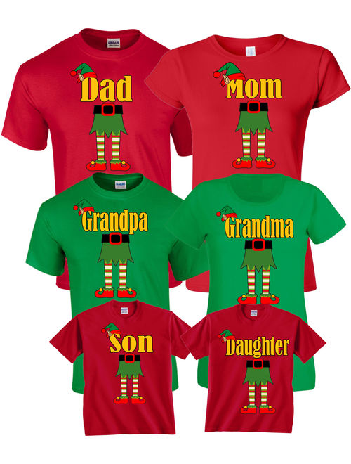 Halloween Matching Christmas ELF Elves Cute T-Shirts Incredible Family MOM DAD KIDS GoCustom