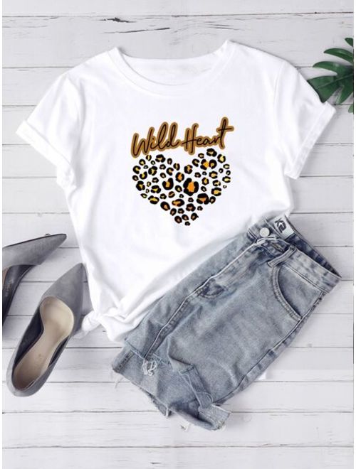 Heart And Letter Graphic Tee