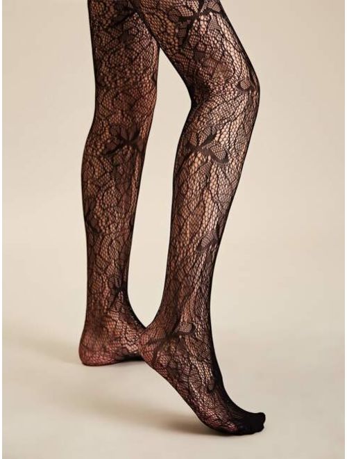 Shein 1pair Mesh Hollow Out Stockings