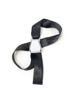 Coal Black Airplane Seat Belt FlyBuckle Fashion Belt Medium