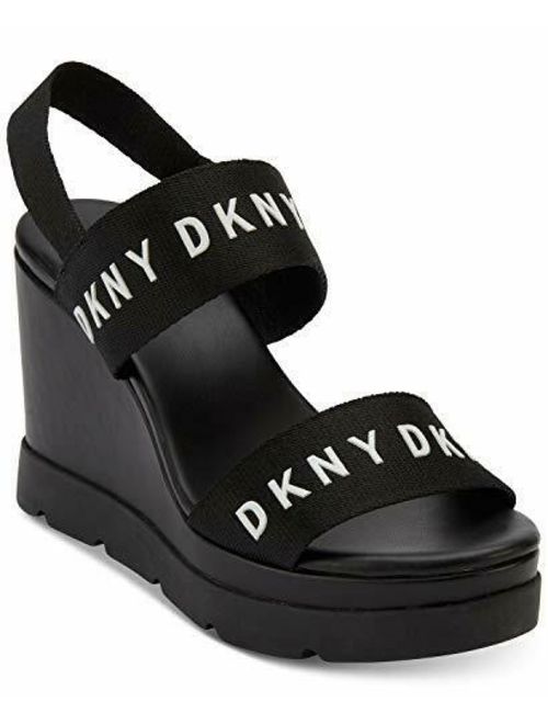 DKNY Womens Cati Slingback Fabric Open Toe Casual Platform, Black, Size 6.0 xtSe
