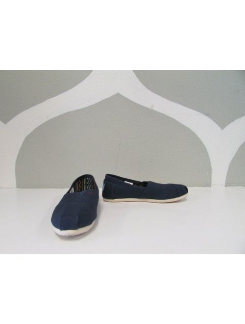 TOMS Blue Classic Alpargata Slip On Flats Espadrille Shoes Womens 6 1002920617