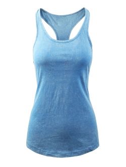 Ma Croix Womens Workout Tank Top Stone Washed Atheltic Racerback Yoga Gym Shirts