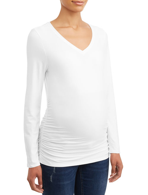 Time and Tru Maternity Long Sleeve Knit Top, 3-Pack